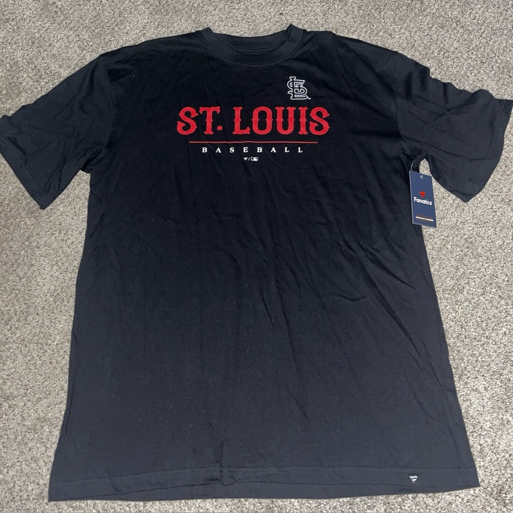 St. Louis Cardinals Fanatics Color Pop Legacy Clubhouse T-Shirt Black Sz XLT NWT